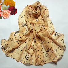 Women Musical Note Chiffon Neck Scarf Shawl Muffler Scarves ping