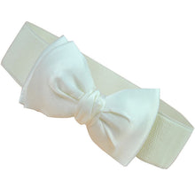 Fashion Women Bowknot Elastic Wide Stretch Buckle Waistband Waist Belt ping