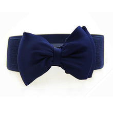 Fashion Women Bowknot Elastic Wide Stretch Buckle Waistband Waist Belt ping