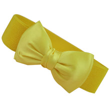 Fashion Women Bowknot Elastic Wide Stretch Buckle Waistband Waist Belt ping