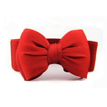 Fashion Women Bowknot Elastic Wide Stretch Buckle Waistband Waist Belt ping