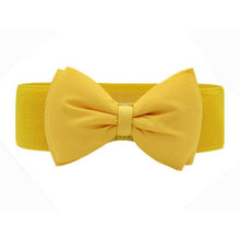 Fashion Women Bowknot Elastic Wide Stretch Buckle Waistband Waist Belt ping