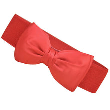 Fashion Women Bowknot Elastic Wide Stretch Buckle Waistband Waist Belt ping