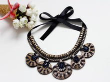 Fashion Women Gold Chain Choker Statement Bib Big Circle Pendant Necklace