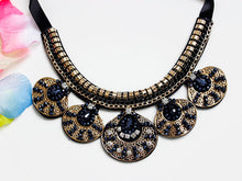 Fashion Women Gold Chain Choker Statement Bib Big Circle Pendant Necklace