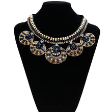 Fashion Women Gold Chain Choker Statement Bib Big Circle Pendant Necklace