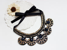 Fashion Women Gold Chain Choker Statement Bib Big Circle Pendant Necklace