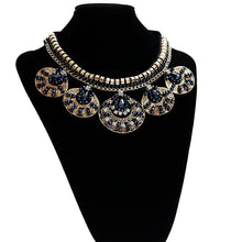 Fashion Women Gold Chain Choker Statement Bib Big Circle Pendant Necklace