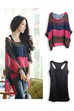 tops-womencolorful-striped-shirt-women-shirt-loose-batwing-sleeve-tops-blouse-high-street-womens-tops BBL