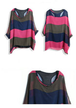 tops-womencolorful-striped-shirt-women-shirt-loose-batwing-sleeve-tops-blouse-high-street-womens-tops BBL