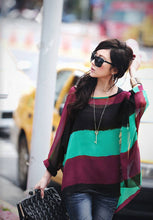 tops-womencolorful-striped-shirt-women-shirt-loose-batwing-sleeve-tops-blouse-high-street-womens-tops BBL