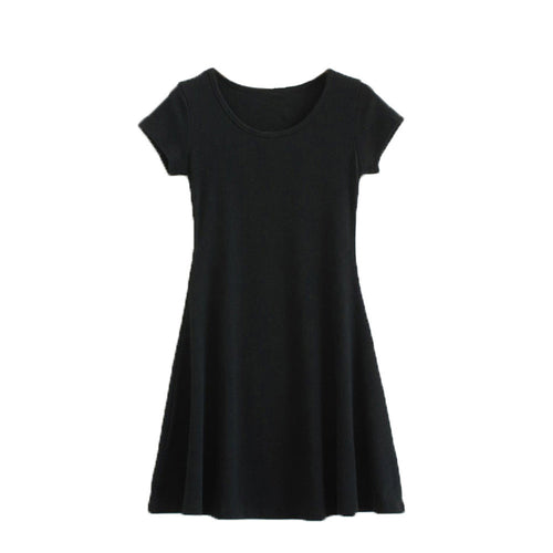 women-dress-new-korean-girl-mini-dress-short-sleeve-candycolor-one-piece-slim-basic-dresses-vestidos-femininos BBL